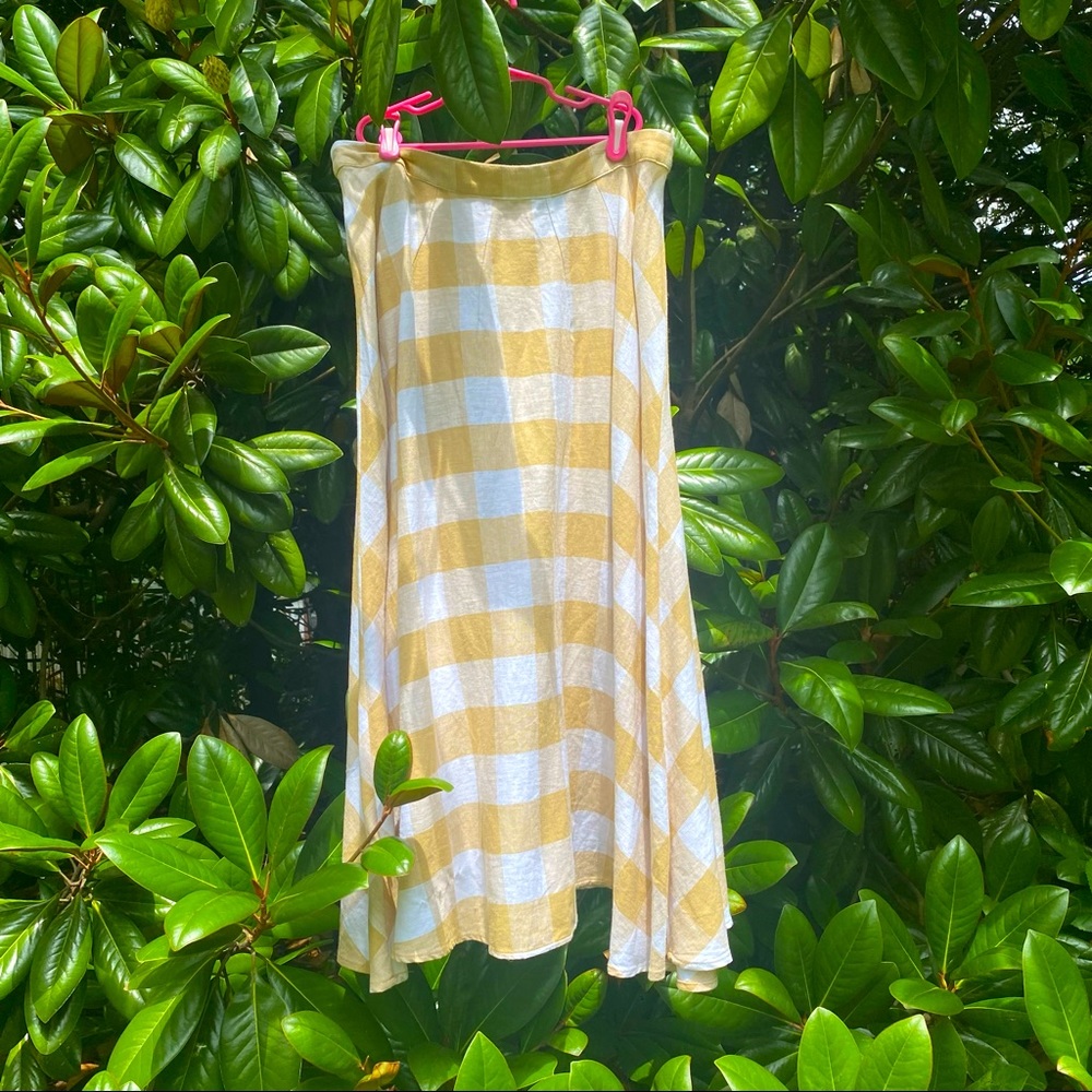 Who What Wear gingham midi skirt